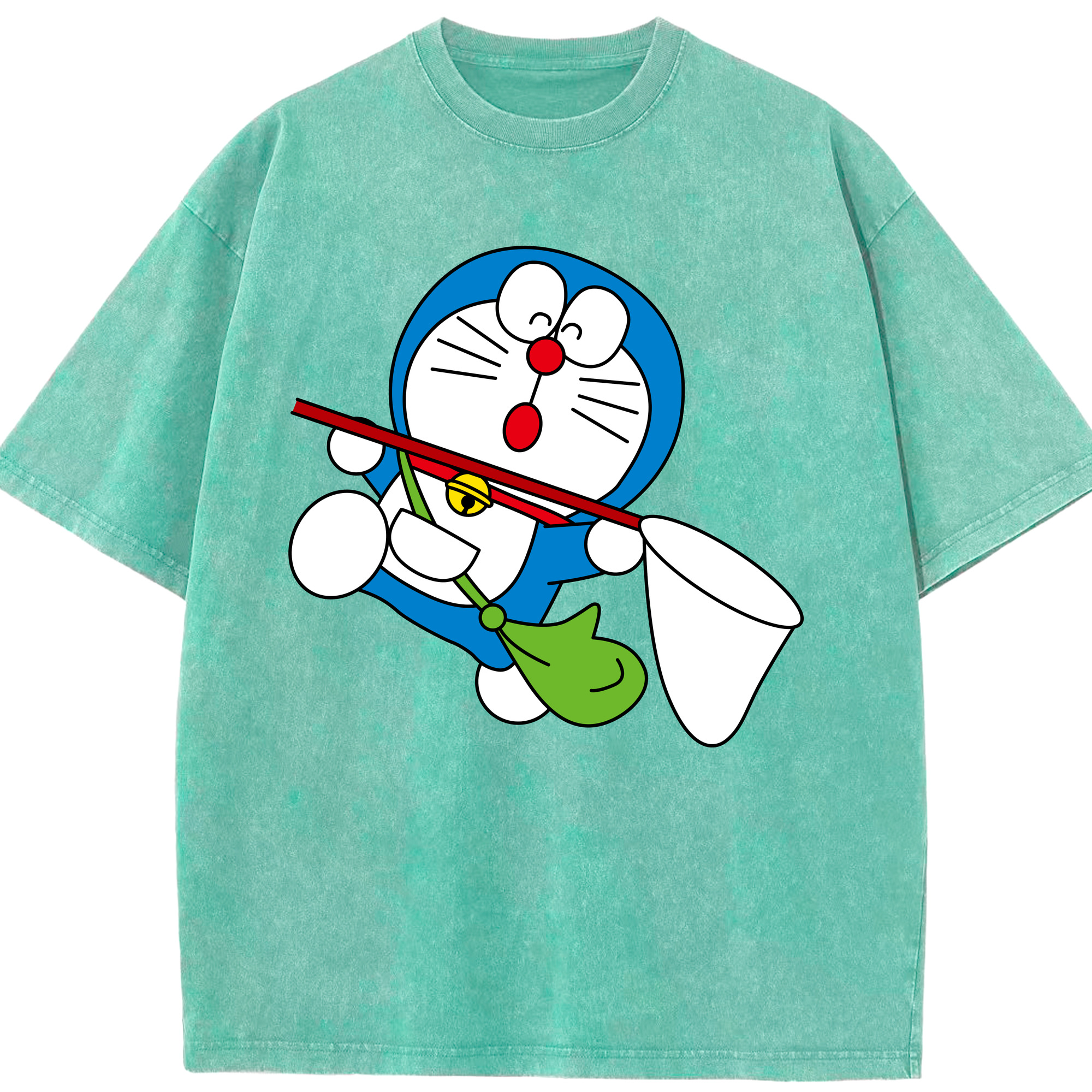 （画像用） ドラえもん Doraemon 綿100% ヴィンテージ風 半袖Tシャツ（フロントプリント）